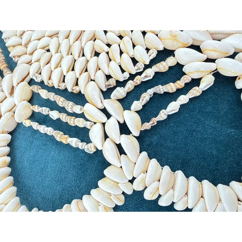 Seashell Placemat Trivet Hot Pad 15 Inch With 2 Coasters Boho Coastal Decor